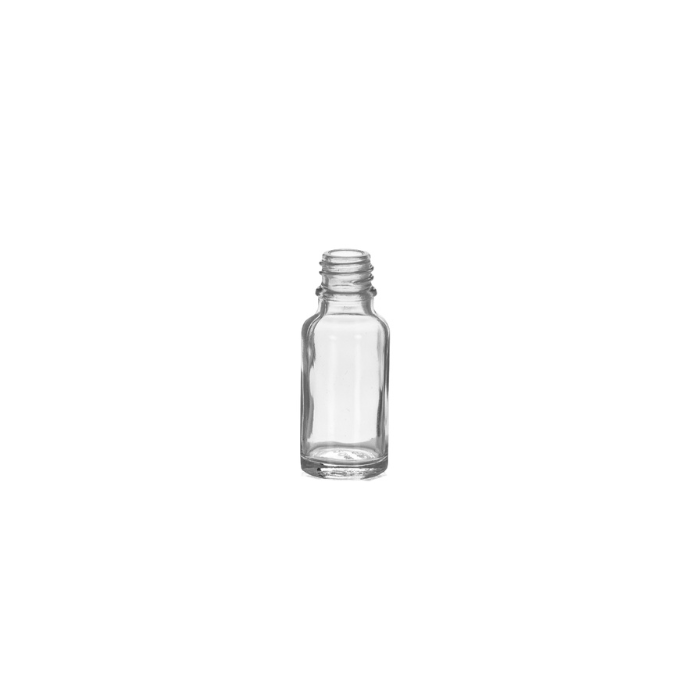 20 ml Clear Glass Euro Bottle, 18 DIN