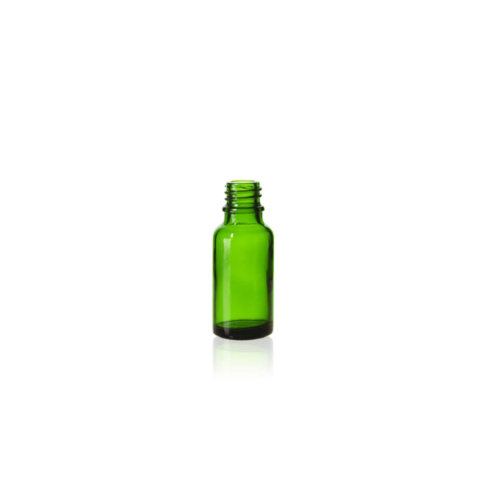 20 ml Green Glass Euro Bottle, 18 DIN