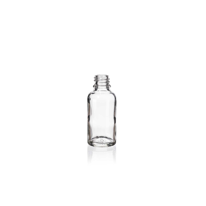30 ml Clear Glass Euro Bottle, 18 DIN