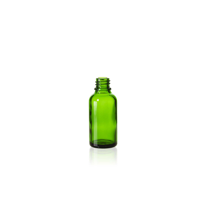 30 ml Green Glass Euro Bottle, 18 DIN