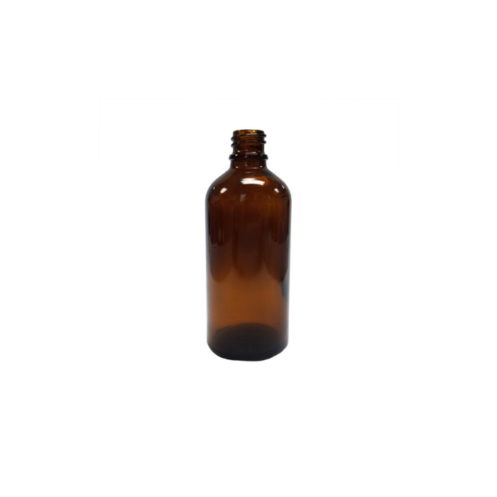 100 ml Amber Glass Euro Bottle, 18 DIN