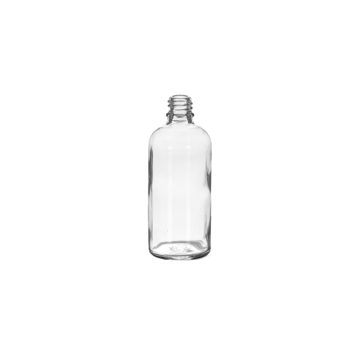100 ml Clear Glass Euro Bottle, 18 DIN