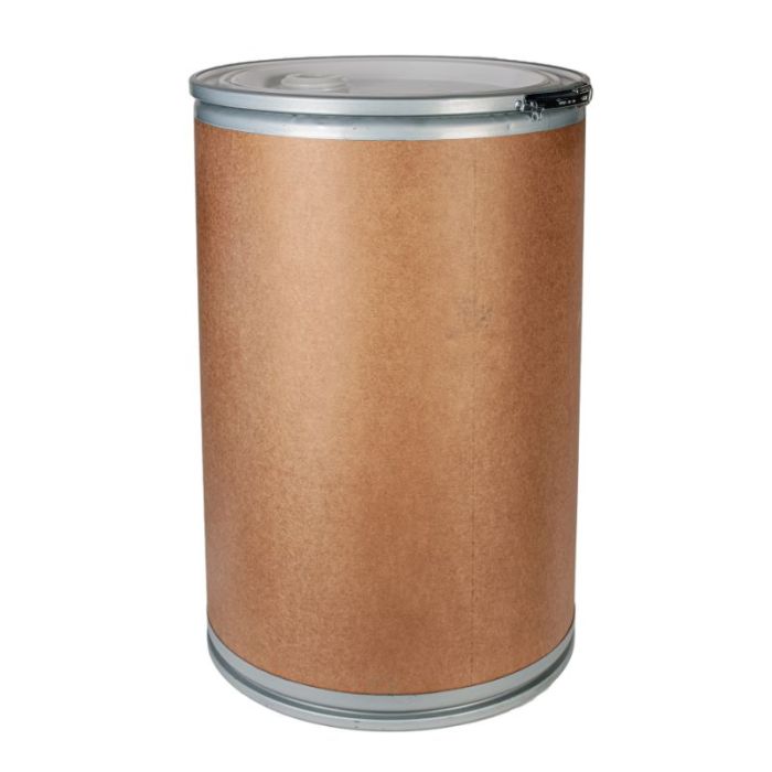 30 gallon fiber drum with white plastic lid