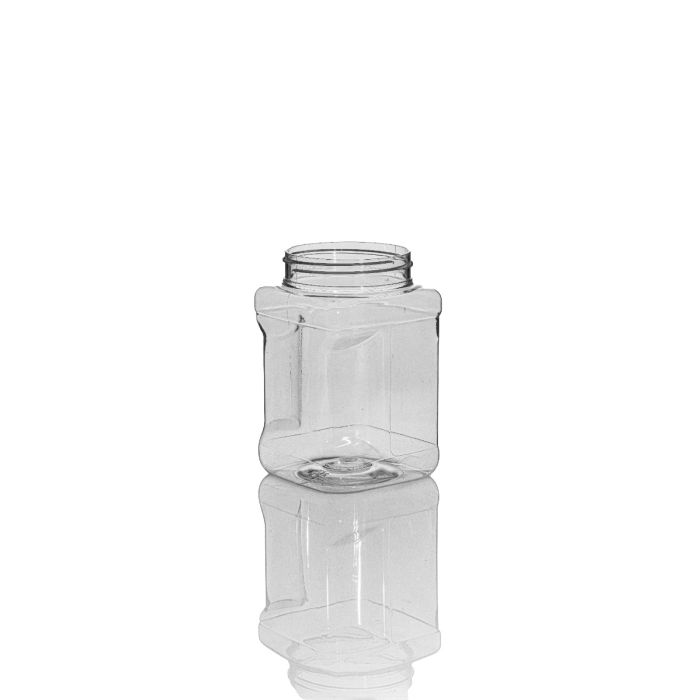 32 oz Clear PET Square Gripper Jar