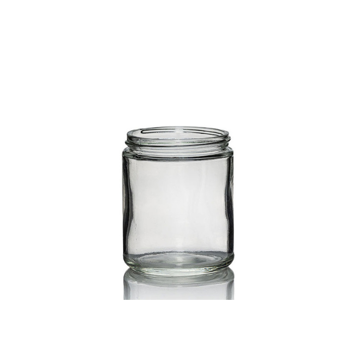 8 oz Clear Glass Straight Sided Jar, 70-400