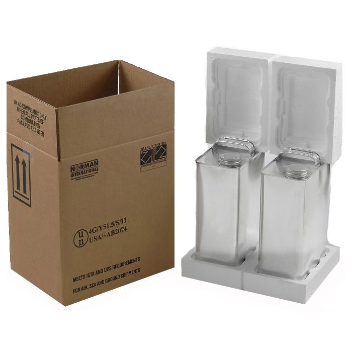 HAZMAT Packaging With Two - 1 Gallon F-Style Cans