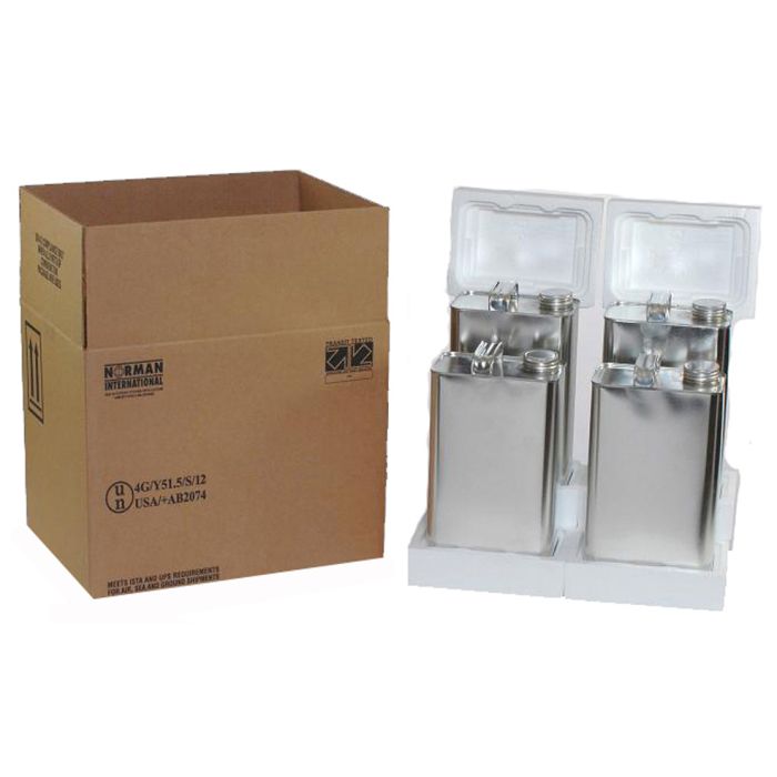 HAZMAT 4G Packaging With Four - 1 Gallon F-Style Cans