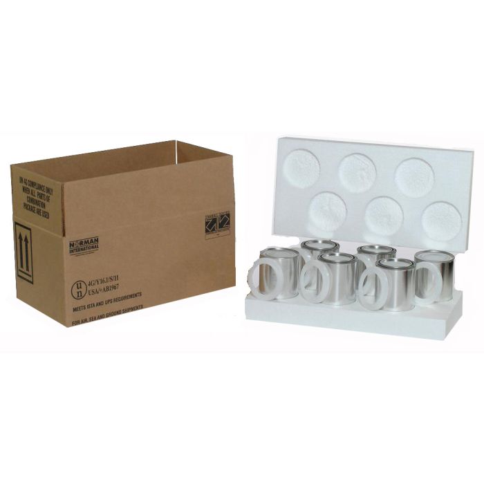 HAZMAT Packaging With Six - 1 Quart Paint Cans