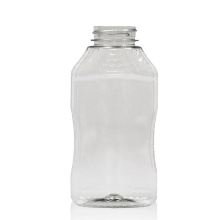 16 oz PET Clear Hourglass Grip Bottle