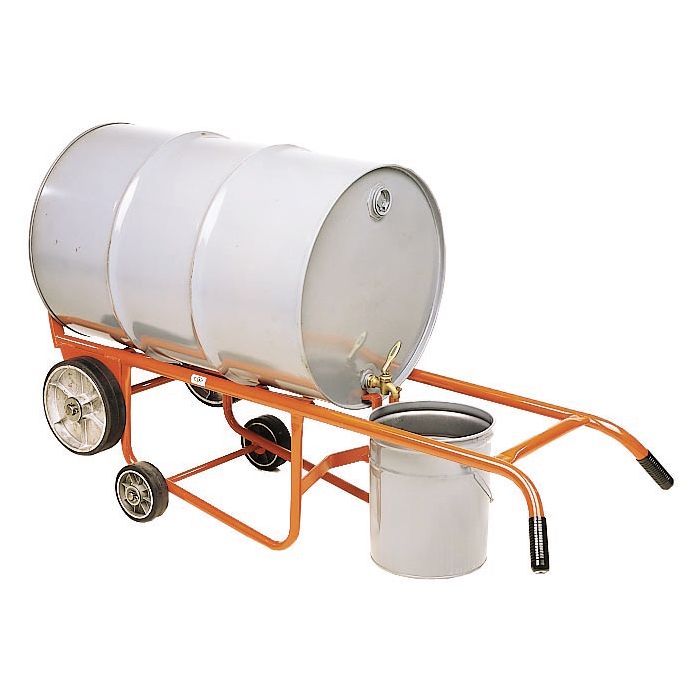 Drainer Drum Truck - Steel Wheels - With Kickstand