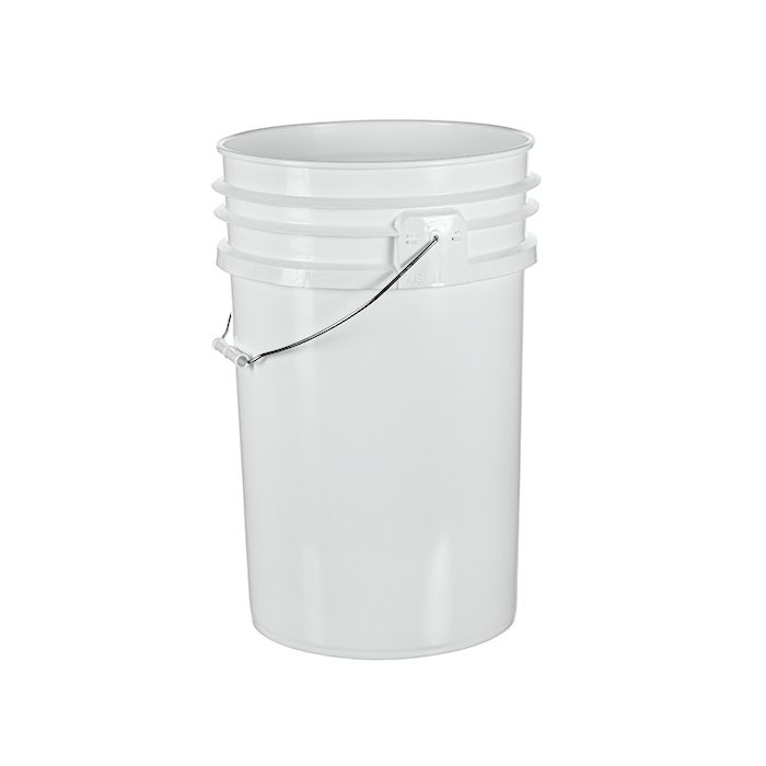 6 gallon white plastic open head pail