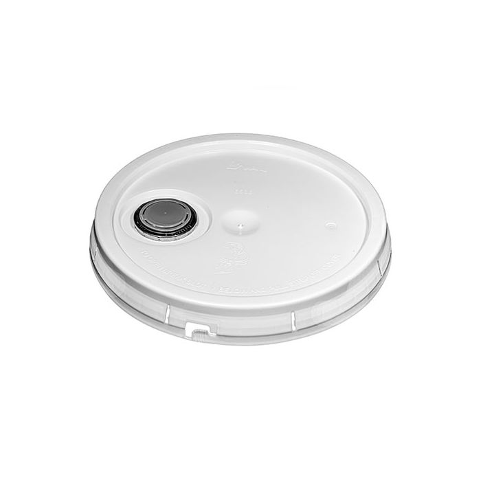 Plastic Pail Lid with Rieke® FLEXSPOUT® and Tear Tab - White