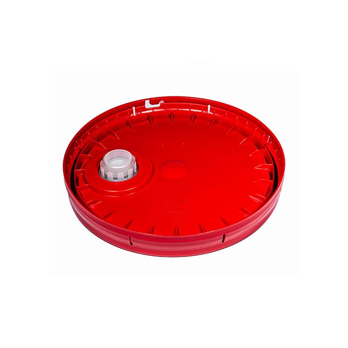 N2100FR-TT Rieke® Flexspout® Plastic Pail Lid with Tear Tab - Red