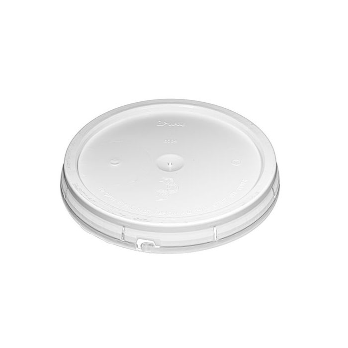 Plain Plastic Pail Lid with Tear Tab - White
