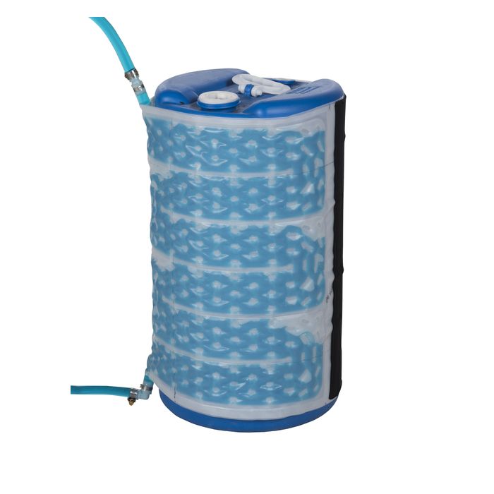 Fluxwrap blanket designed to regulate temperature inside of 15 gallon drums