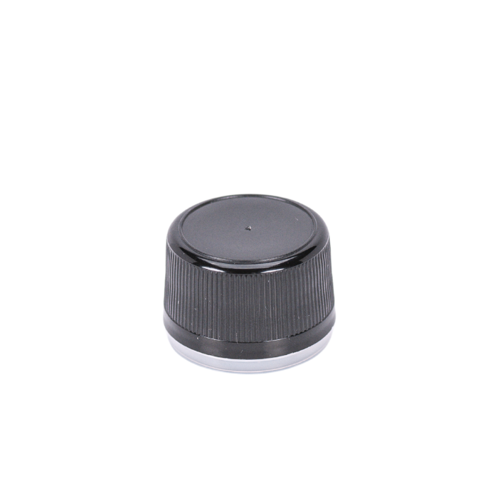 black tamper evident oil bottle cap