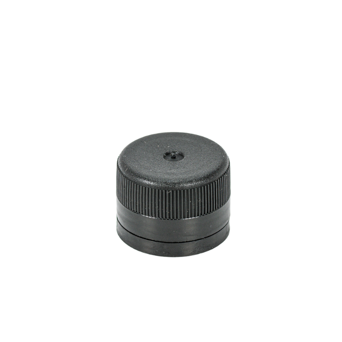 black tamper evident cap with oil pourer