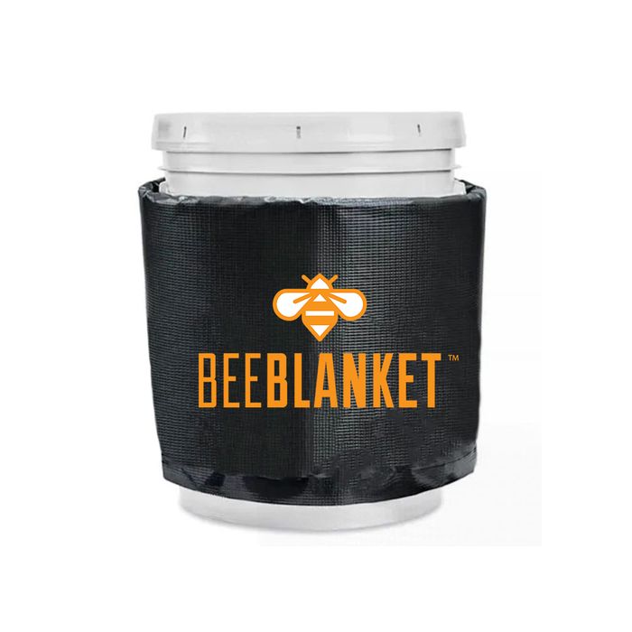 bee blanket on 5 gallon pail