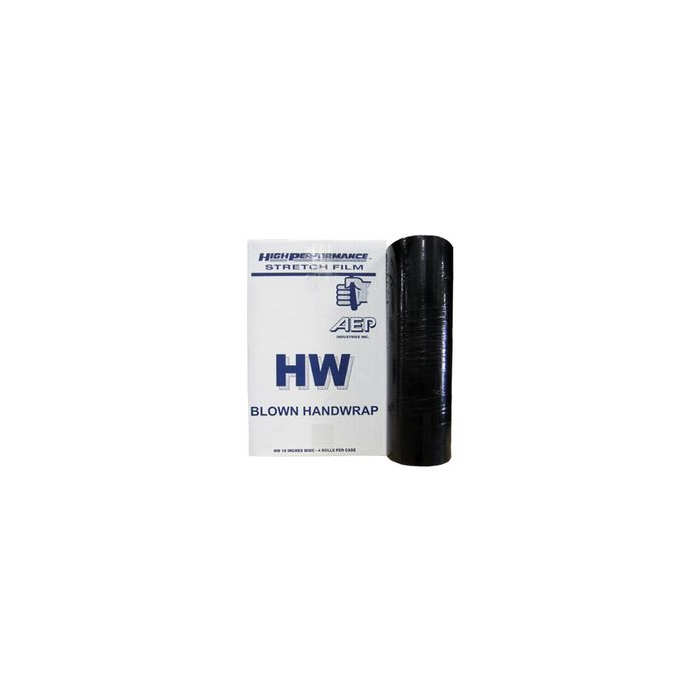 Black stretch wrap, blown and hand roll