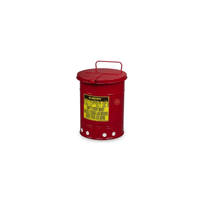 Justrite® Oil Waste Cans 21 Gallon Hand Operated