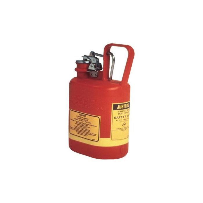 Justrite® Type I Oval Polyethylene Safety Cans 1 Gallon