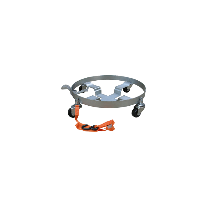 Tilting 55 Gal Drum Dolly - Rubber Casters