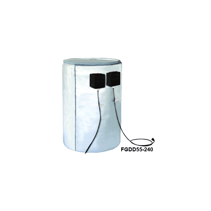 Full Coverage Insulated Steel Drum Heater - Dual Zone