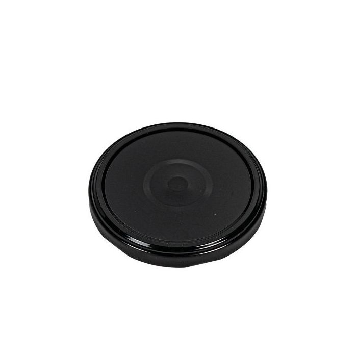 82mm Black Metal Lug Cap - Plastisol Liner