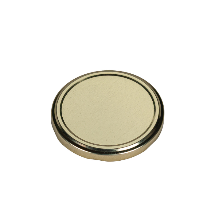 82mm Gold Metal Lug Cap - Plastisol Liner