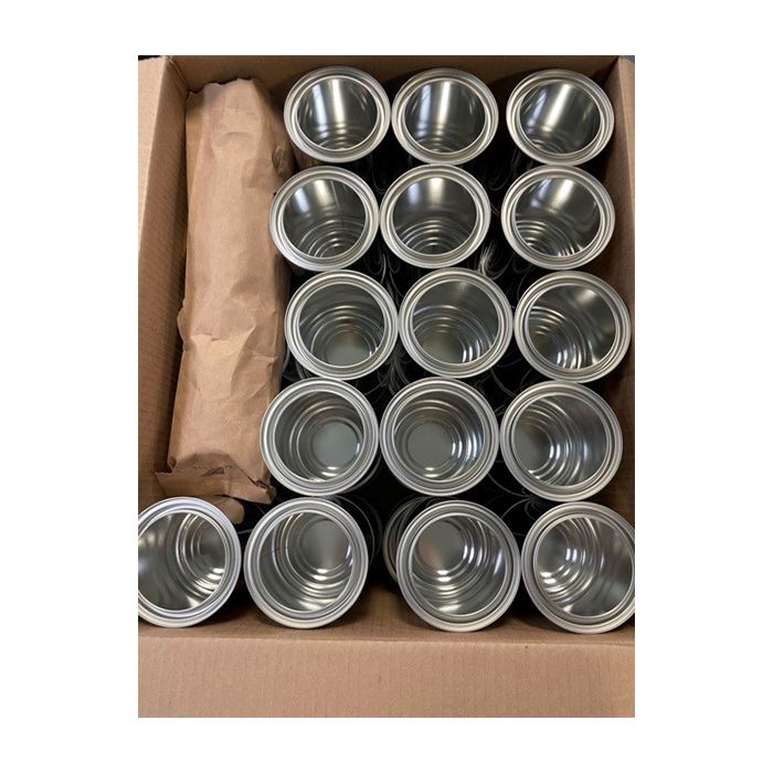 Pack of paint cans and lids