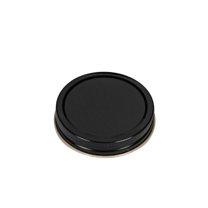 70-450 Black Metal Screw Cap - Plastisol Liner