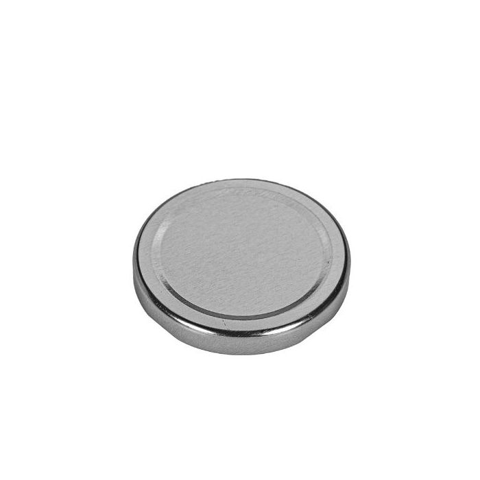 63mm Silver Metal Lug Cap - Plastisol Liner