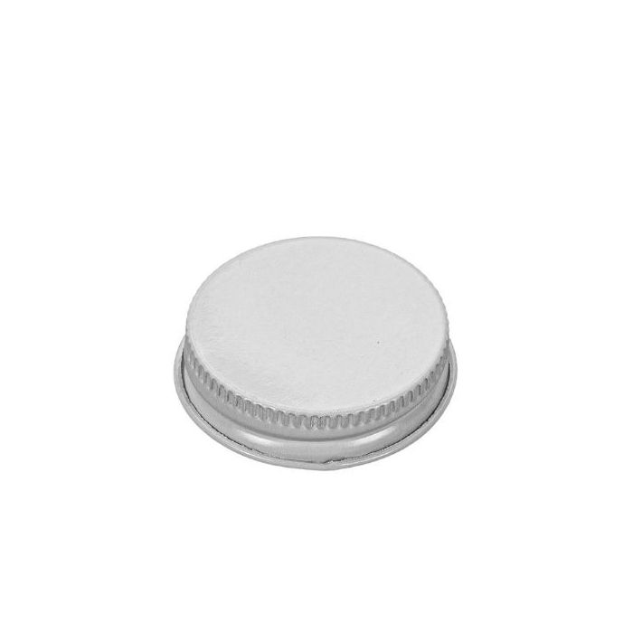 38-400 White Metal Screw Cap - Plastisol Liner