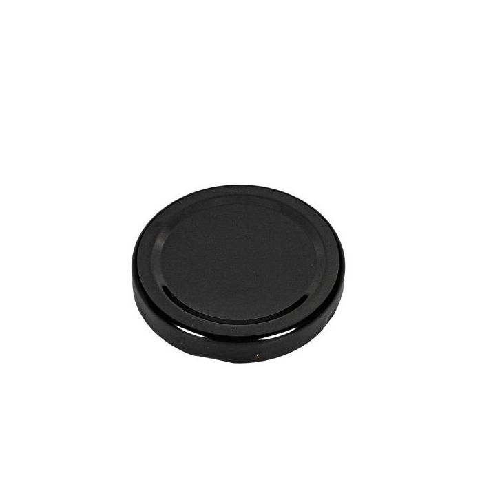 58mm Black Metal Lug Cap - Plastisol Liner