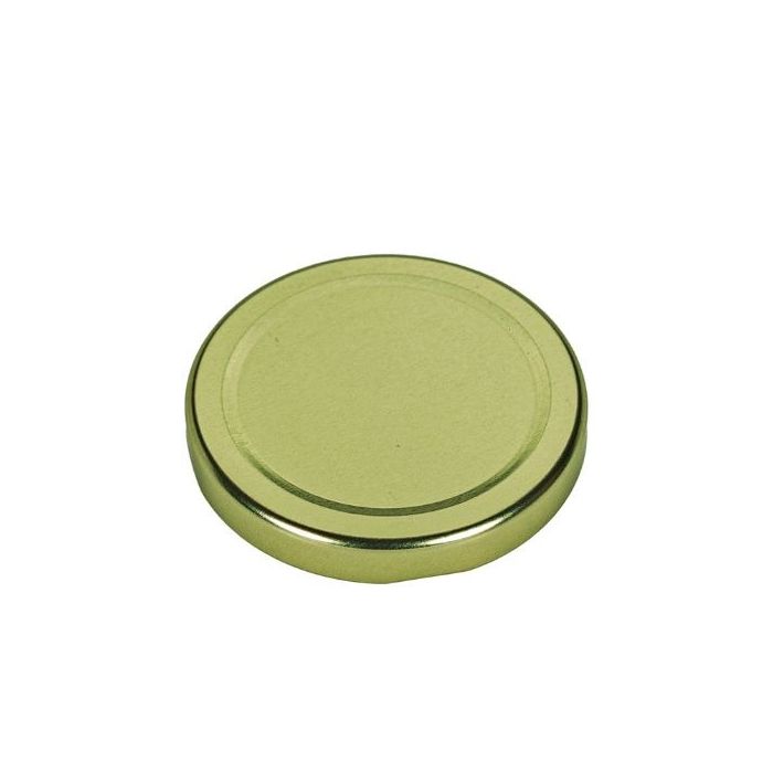 63mm Gold Metal Lug Cap - Plastisol Liner