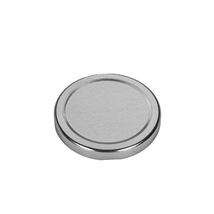 70mm Silver Metal Lug Cap - Plastisol Liner
