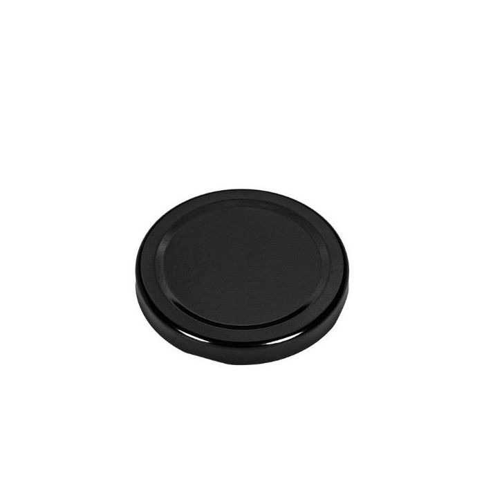 63mm Black Metal Lug Cap - Plastisol Liner