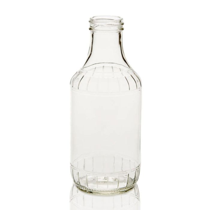 16 oz Clear Glass Decanter Sauce Bottle 38-400