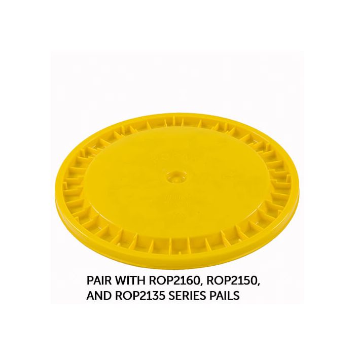 Snap on yellow cover for 5 gallon pail