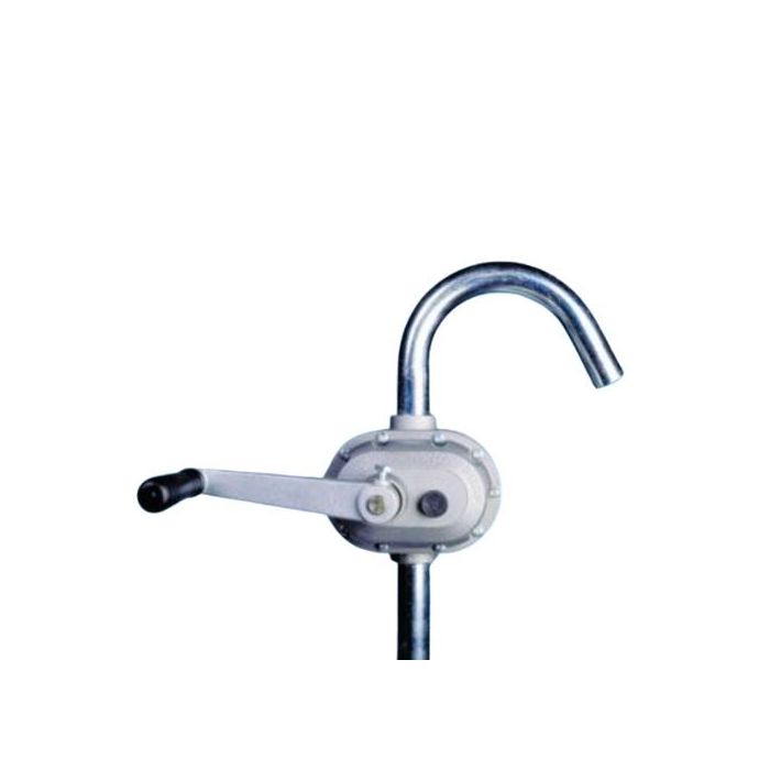 Rotary Pump With Curved Spout - Polyethylene Discharge Hose