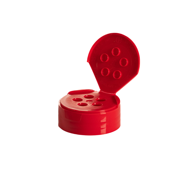 red spice cap with 5 sift holes