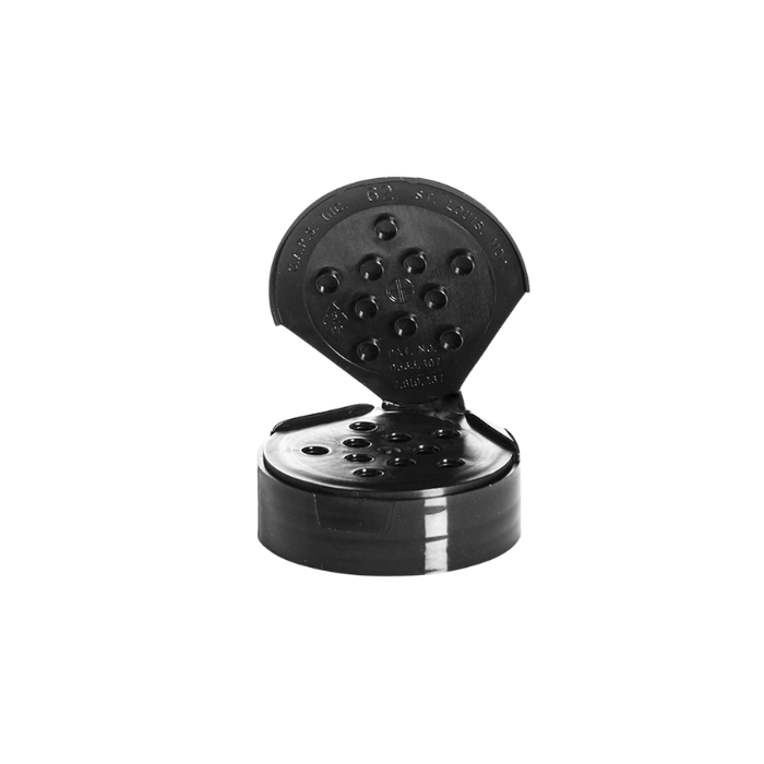 Black spice cap with 10 sift holes