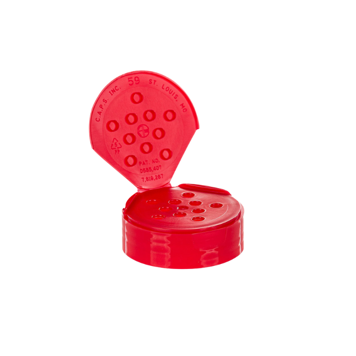 Red spice cap with 10 sift holes