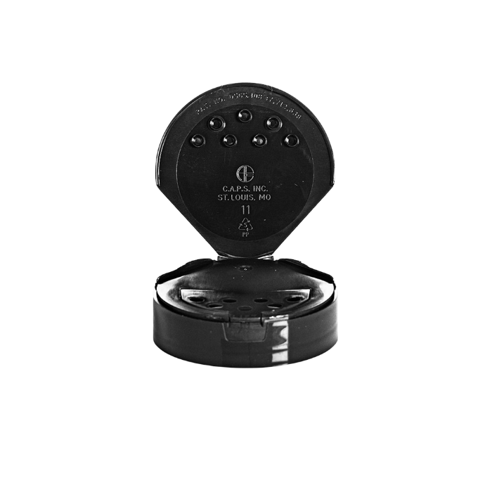 Black Spice cap with 7 sift holes