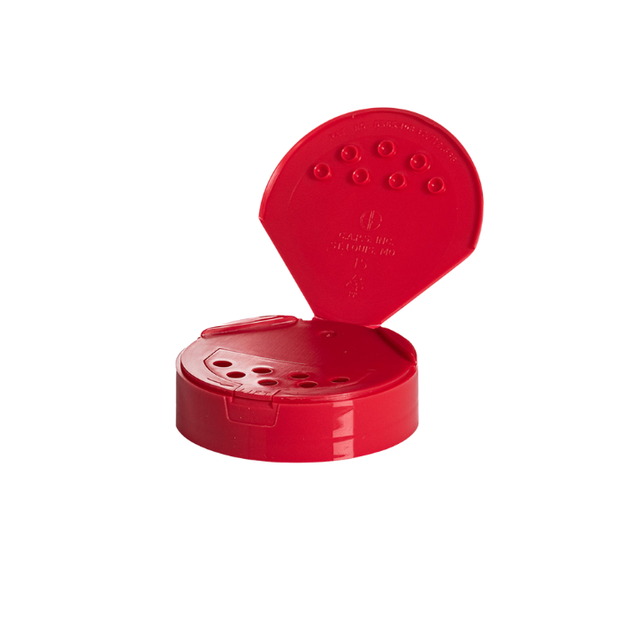 Red spice cap with 7 sift holes