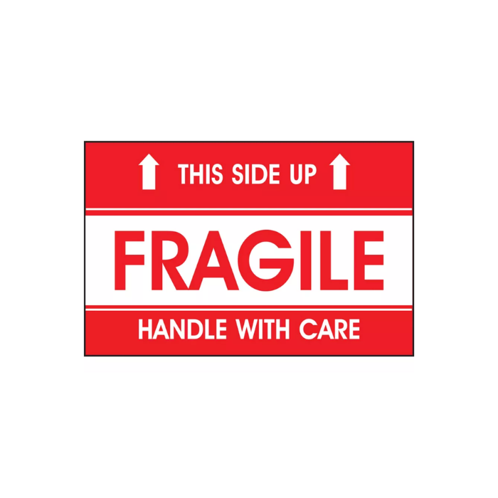Fragile This Side UP Label