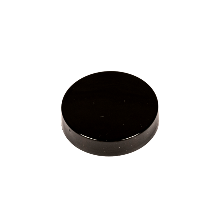 43-40 Black Smooth Sided Cap