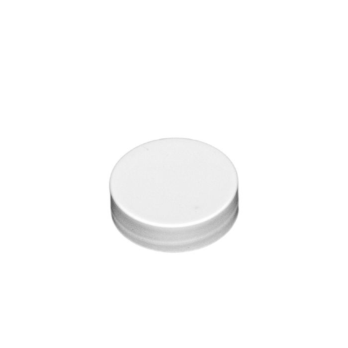 WHITE SMOOTH SIDED CAP WITH FOAM LINER