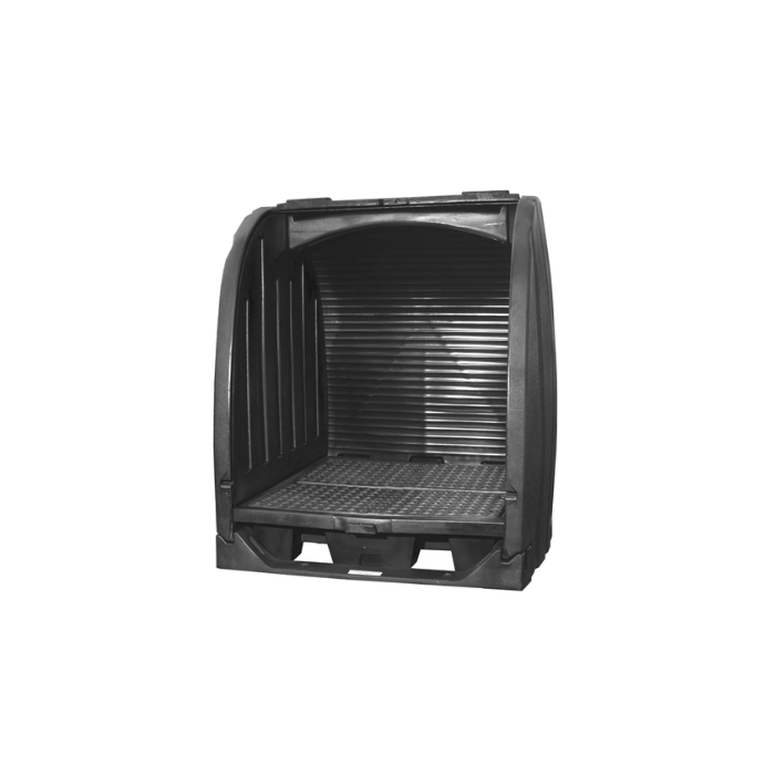 ENPAC® 4 Drum Black Outdoor Storage Spill Containment Shed
