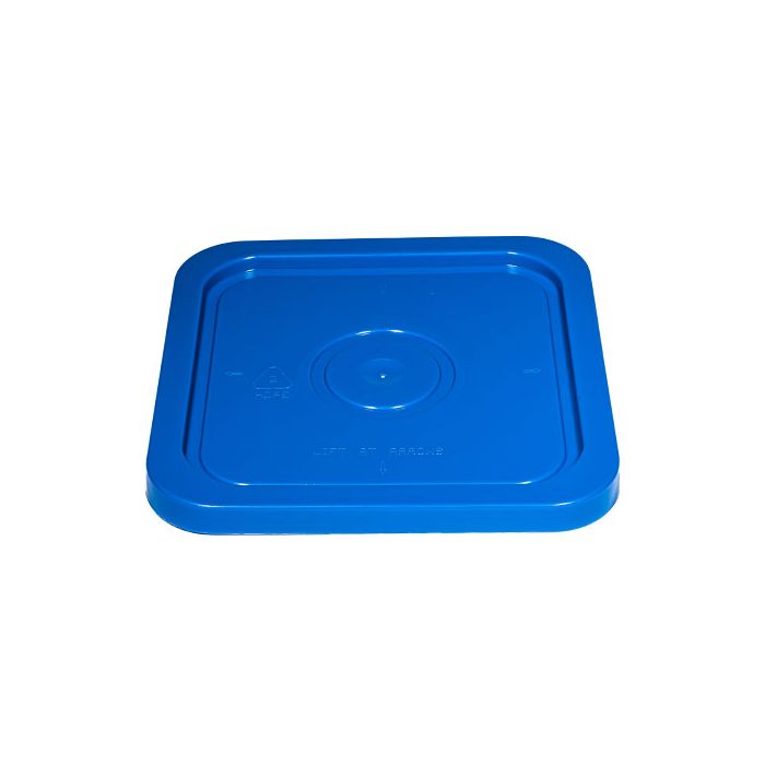 4 Gallon Square Plastic Pail Snap On Lid - Blue